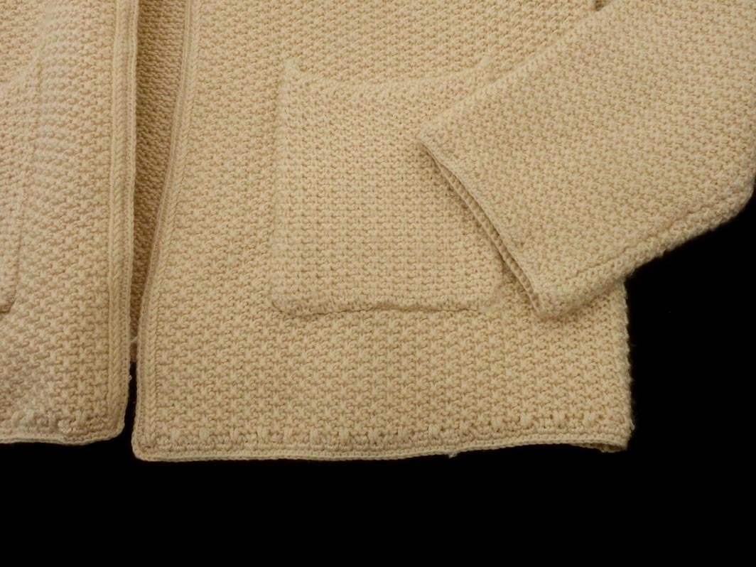 INED イネド ウール混 ビジュー ニット カーディガン size9/ベージュ ◇■ ☆ fic6 レディース_画像2