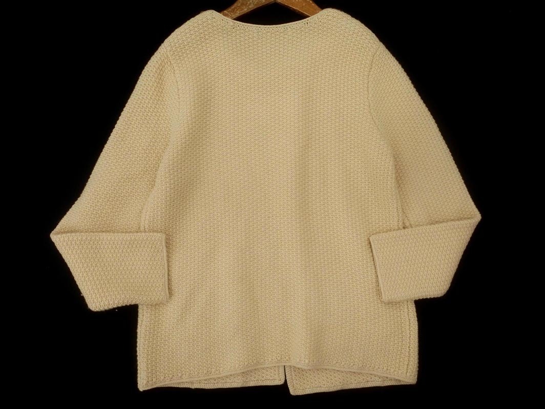INED イネド ウール混 ビジュー ニット カーディガン size9/ベージュ ◇■ ☆ fic6 レディース_画像4
