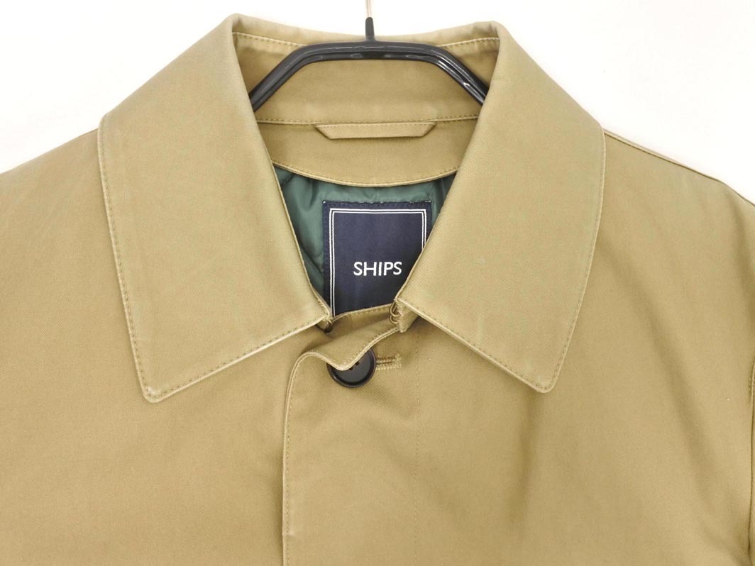 SHIPS シップス キルティングライナー付き ステンカラー コート sizeS/ベージュ ◇■ ☆ fic6 メンズ_画像4