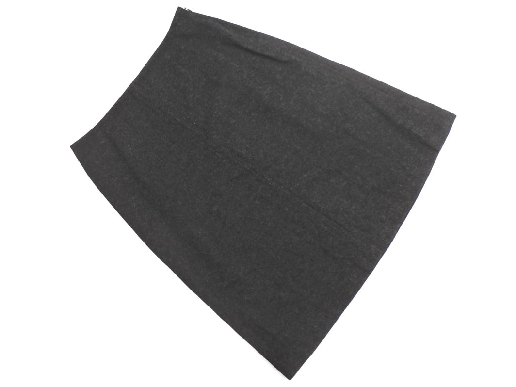 新品 KUMIKYOKU 組曲 大きいサイズ ウール混 膝丈 スカート size5/チャコール ◇■ ☆ fic5 レディース