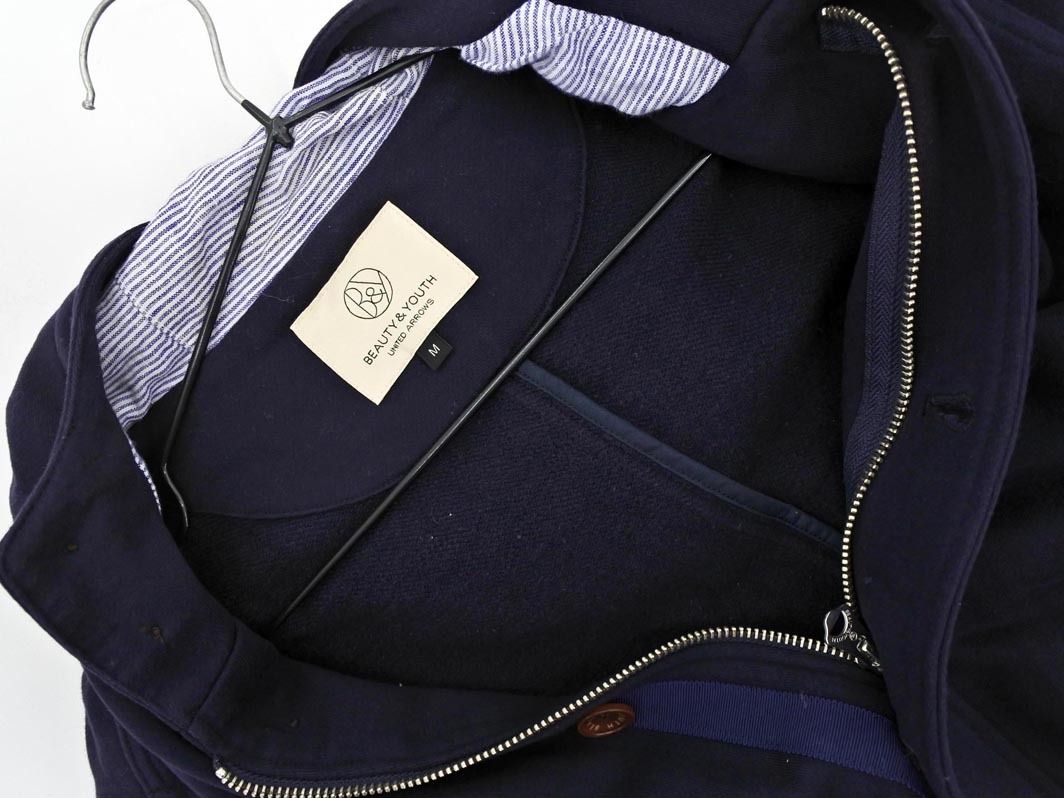 BEAUTY & YOUTH ビューティ&ユース ユナイテッドアローズ フーディー ジャケット sizeM/紺 ◇■ ☆ fic6 メンズ_画像4