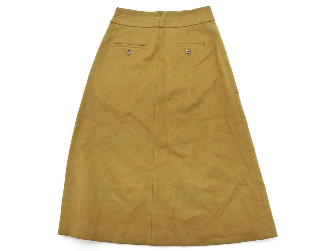 MACPHEE マカフィー トゥモローランド ウール混 Aライン 台形 スカート size34/カーキ ◇■ ☆ fic5 レディース_画像4