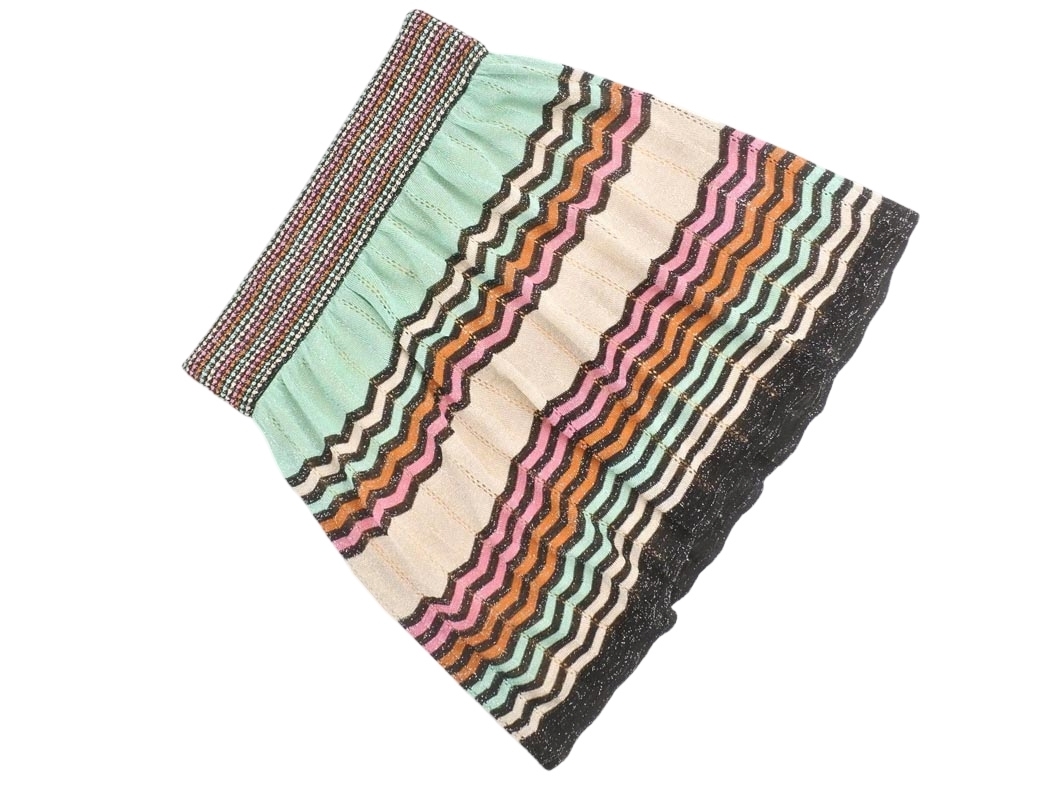 ネコポスOK M MISSONI ミッソーニ ニット ミニ スカート size40/カラフル ■◆ ☆ fic6 レディース