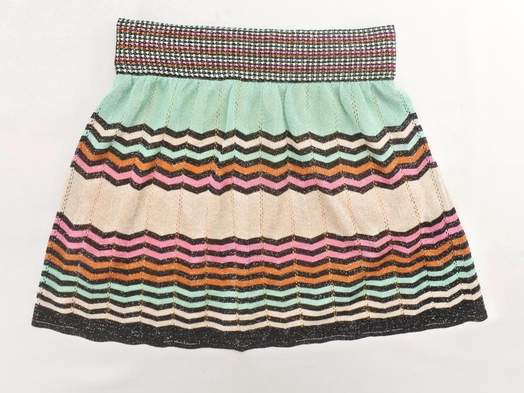 ネコポスOK M MISSONI ミッソーニ ニット ミニ スカート size40/カラフル ■◆ ☆ fic6 レディース