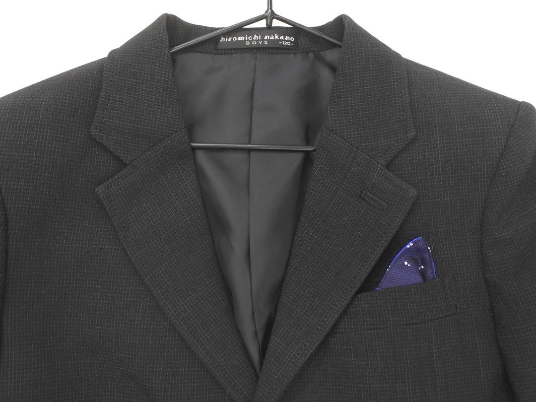 hiromichinakano ヒロミチナカノ ジャケット ハーフパンツ ボタンダウンシャツ セットアップ size120cm/チャコール ■■ ☆ fic9 男の子
