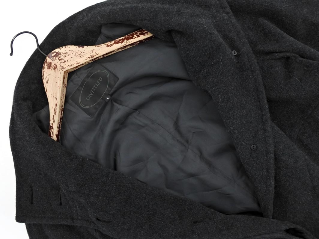 UNTITLED Untitled Anne gola. шерсть . соотношение крыло кнопка жакет size1/ уголь *# * fic9 женский