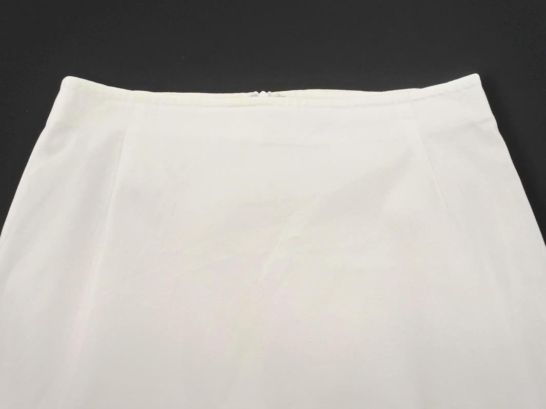 ネコポスOK Max Mara マックスマーラ ジップスリット タイト スカート size42/白 ■◇ ☆ fic9 レディース_画像3