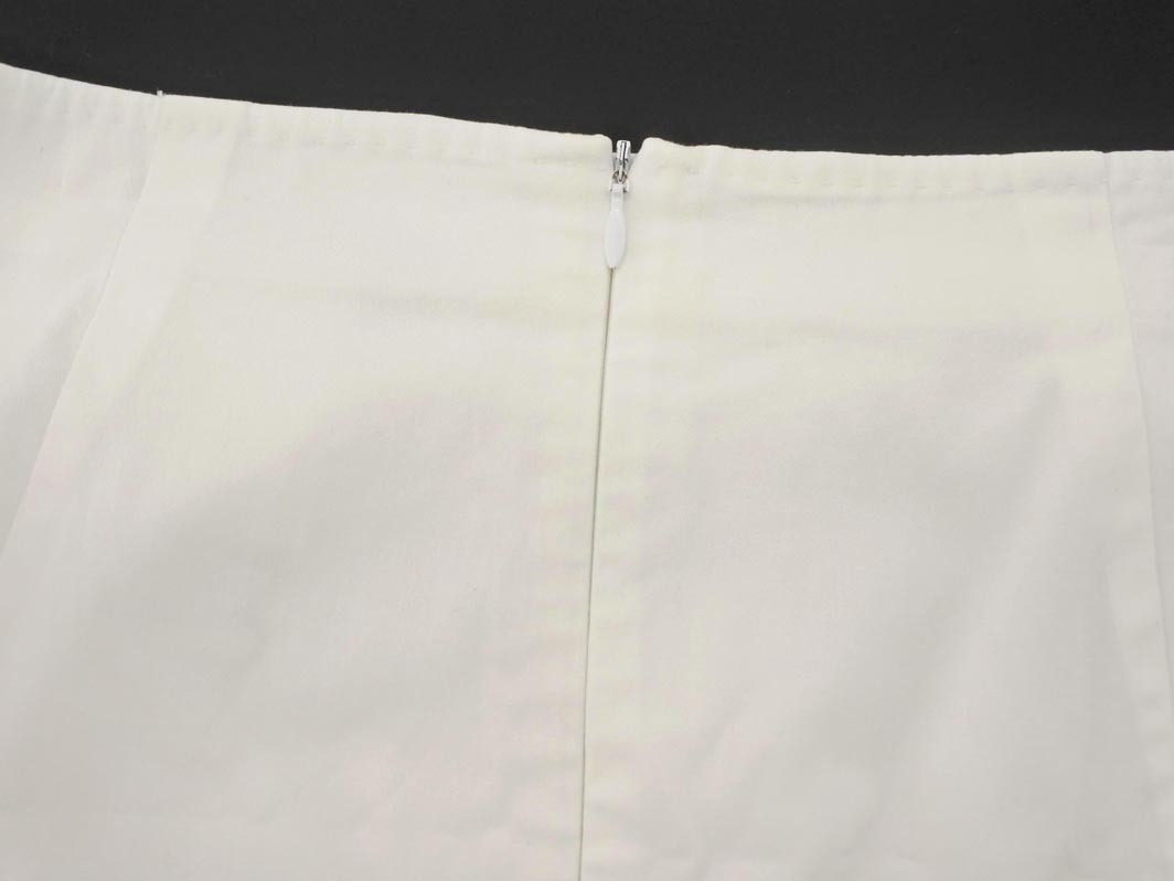 ネコポスOK Max Mara マックスマーラ ジップスリット タイト スカート size42/白 ■◇ ☆ fic9 レディース_画像7