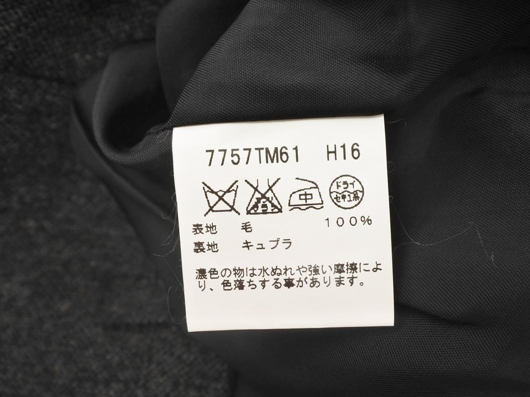 agnes b アニエスベー ウール100% ワイド パンツ size40/チャコール ◇■ ☆ fic9 レディース_画像5