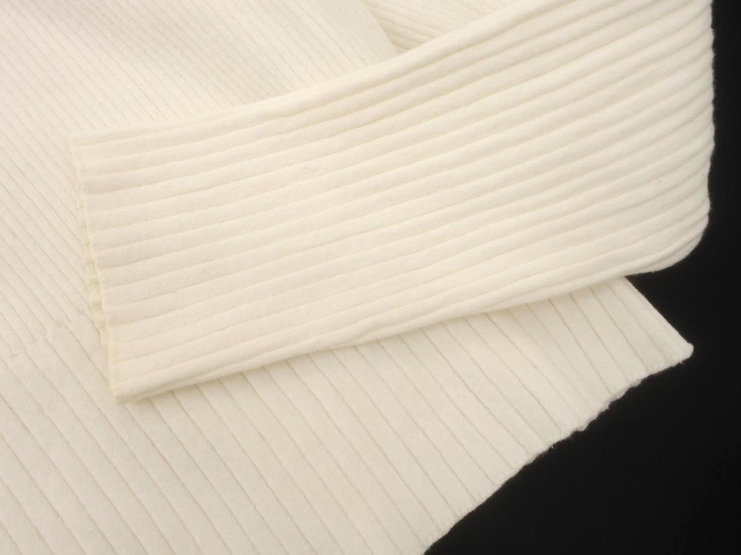 green label relaxing グリーンレーベルリラクシング ユナイテッドアローズ リブ プルオーバー カットソー 白 ◇■ ☆ fic9 レディース_画像2