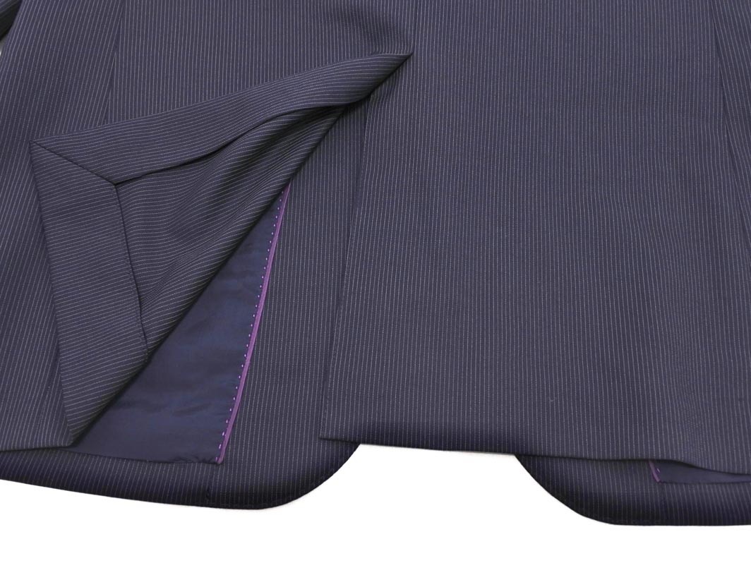 NICOLE ニコル ストライプ テーラード ジャケット size48/紺 ■■ ☆ fic9 メンズ_画像7