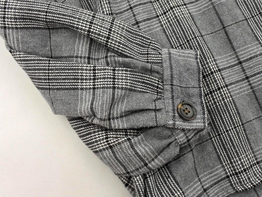 INGNI イング チェック 開襟 シャツ sizeM/グレー ◇■ ☆ fic9 レディース