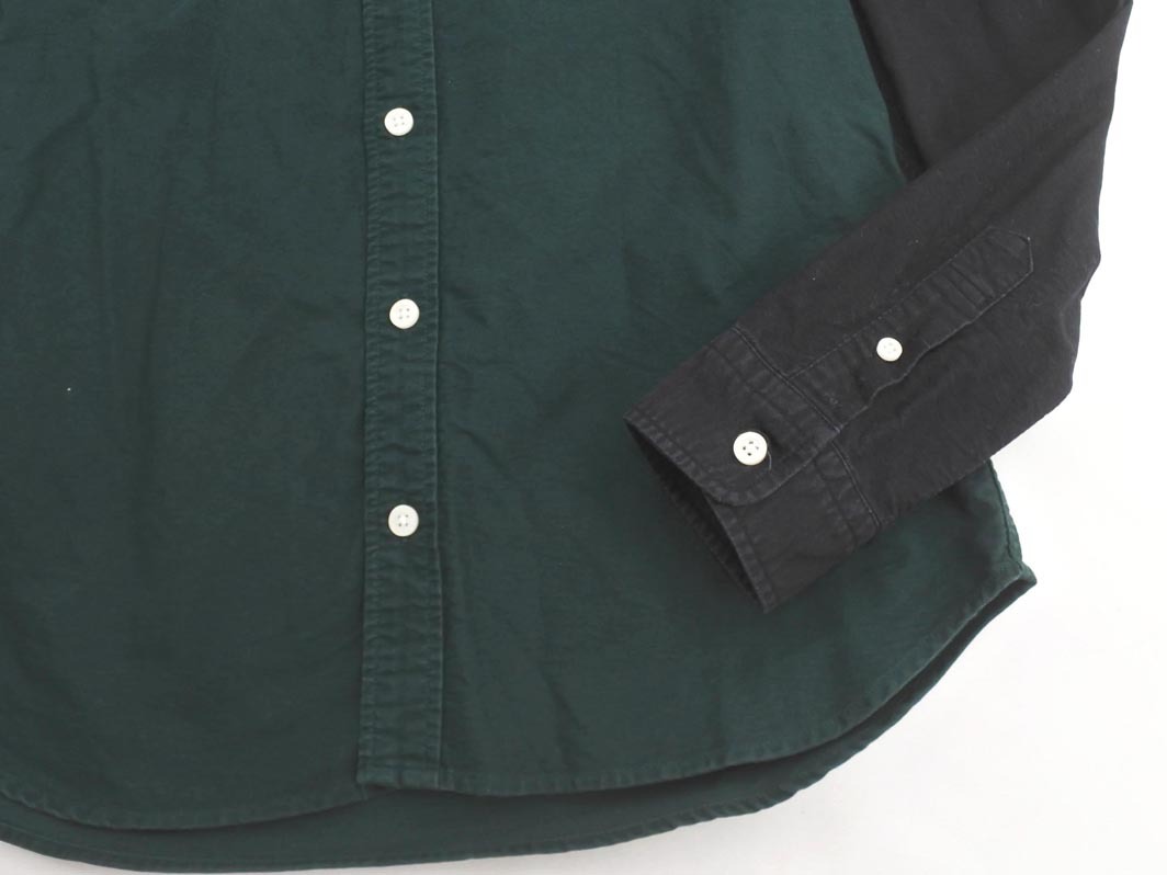 THE SHOP TK ザショップティーケー タケオキクチ バイカラー シャツ sizeM/黒ｘ緑 ◇■ ☆ fid0 メンズ_画像3
