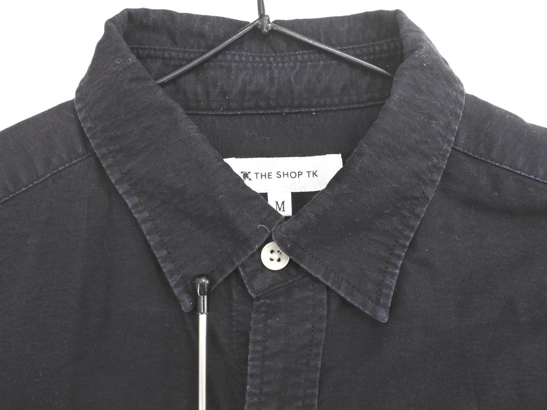 THE SHOP TK ザショップティーケー タケオキクチ バイカラー シャツ sizeM/黒ｘ緑 ◇■ ☆ fid0 メンズ_画像4