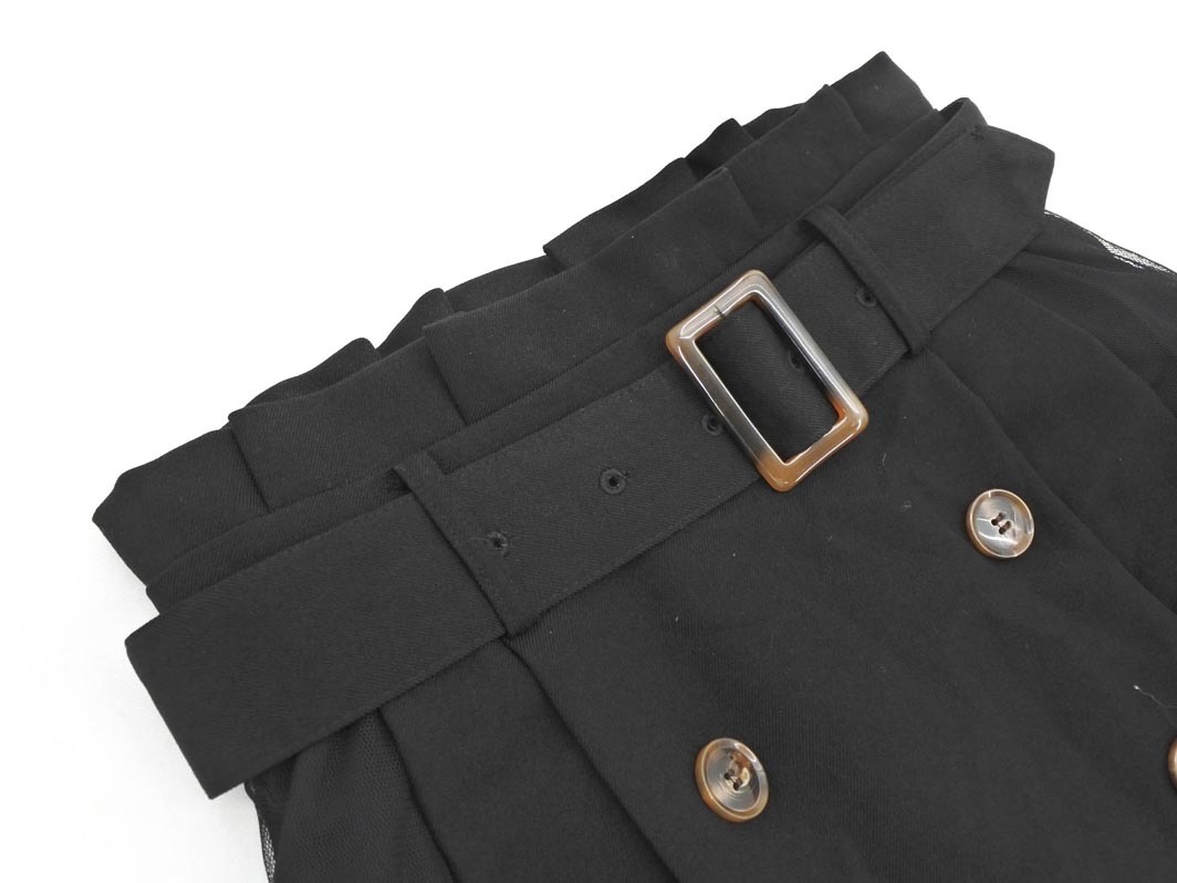 INGNI イング チュール 切替 ロング スカート sizeM/黒 ■■ ☆ fid0 レディース_画像2