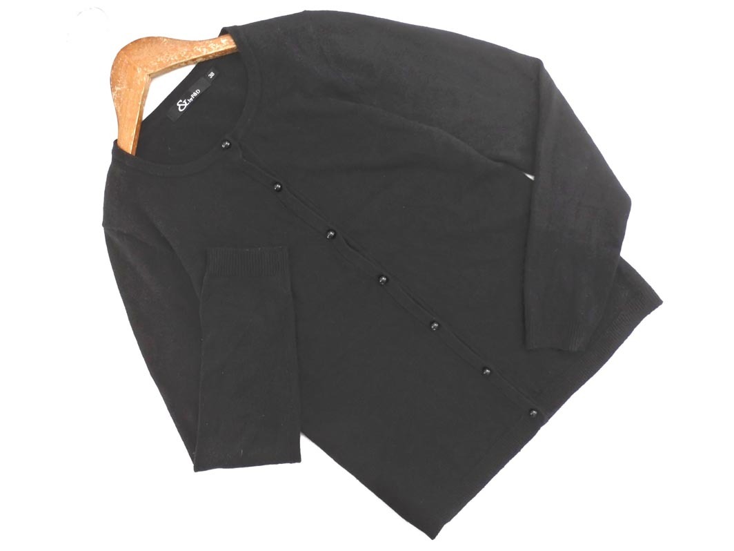 ネコポスOK & by P&D アンドバイピーアンドディー カーディガン size38/黒 ◇■ ☆ fid0 レディース_画像1