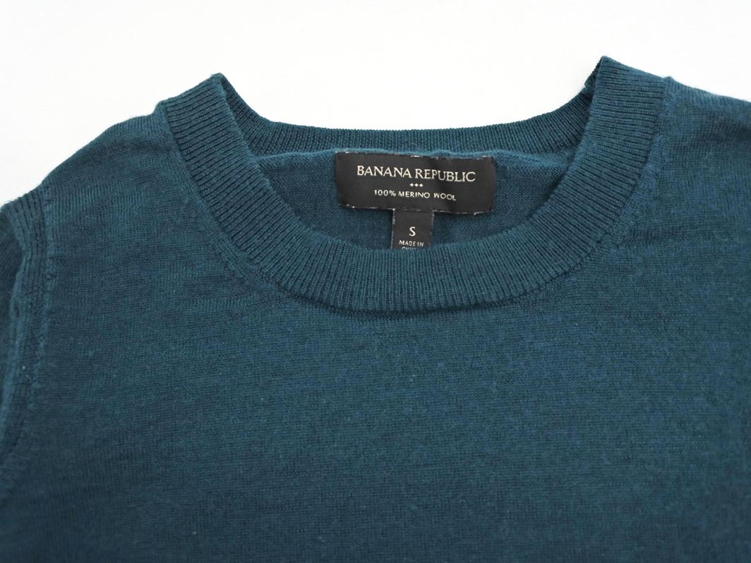 ネコポスOK BANANA REPUBLIC バナナリパブリック ウール100% ニット セーター sizeS/緑 ◇■ ☆ fid0 レディース_画像3