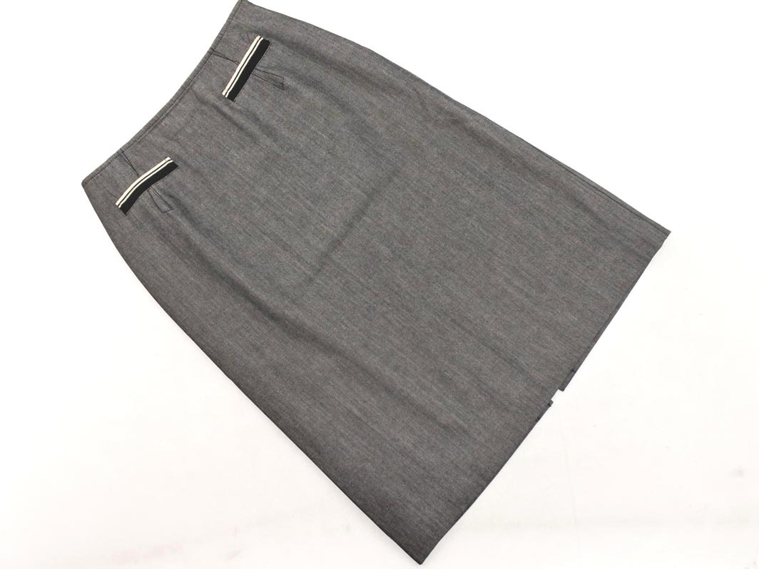 ネコポスOK COMME CA DU MODE コム サ デ モード ウール混 スカート sizeL/グレー ◇■ ☆ fid0 レディース