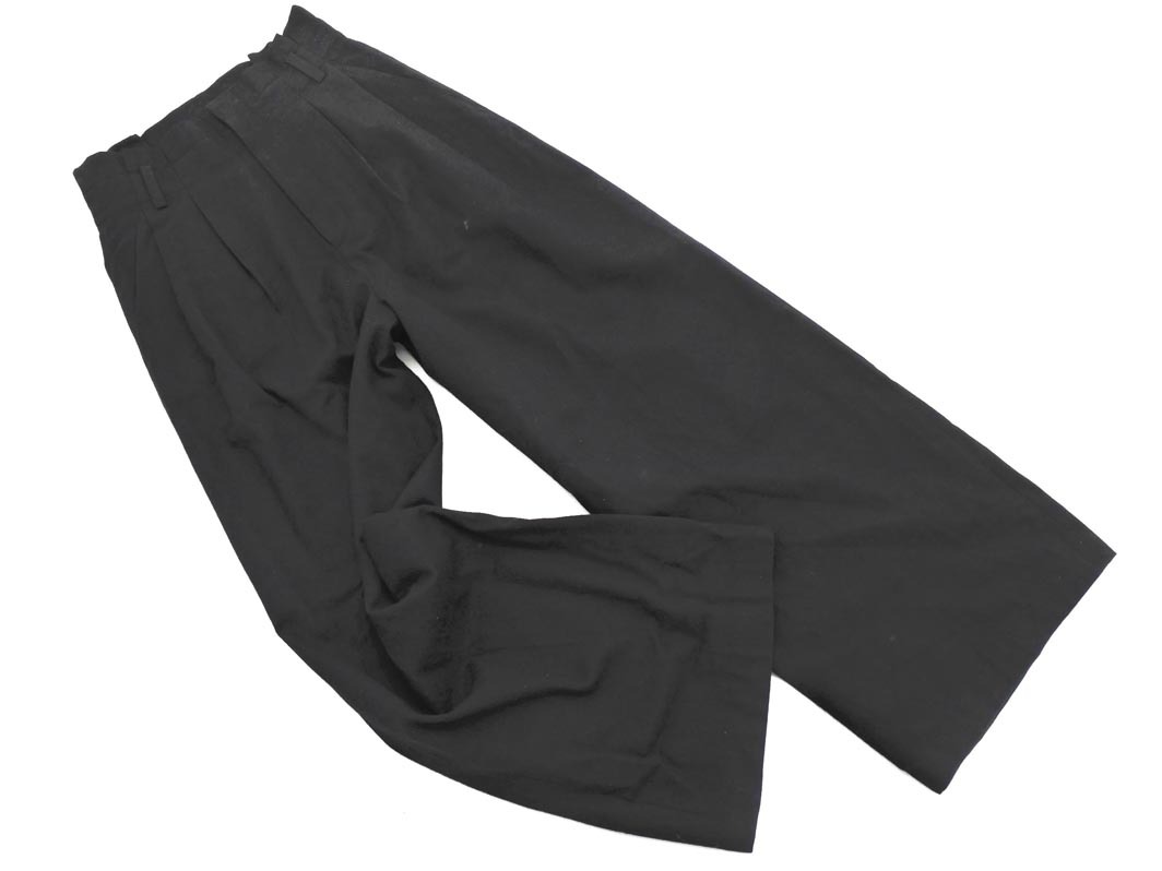 1er Arrondissement プルミエアロンディスモン ウール100% タック ワイド パンツ size36/黒 ◇■ ☆ fid0 レディースの画像1