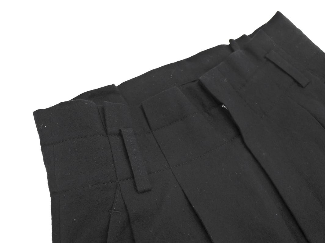 1er Arrondissement プルミエアロンディスモン ウール100% タック ワイド パンツ size36/黒 ◇■ ☆ fid0 レディースの画像2