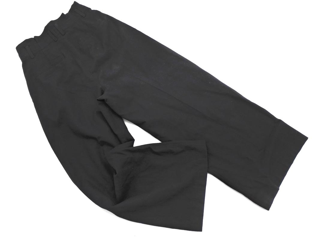 1er Arrondissement プルミエアロンディスモン ウール100% タック ワイド パンツ size36/黒 ◇■ ☆ fid0 レディースの画像5