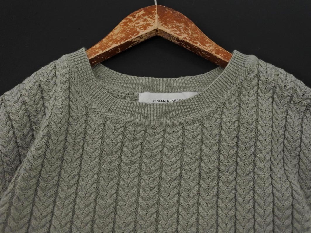 URBAN RESEARCH アーバンリサーチ ケーブル編み ニット セーター sizeF/グレー ◇■ ☆ fid0 レディース_画像3