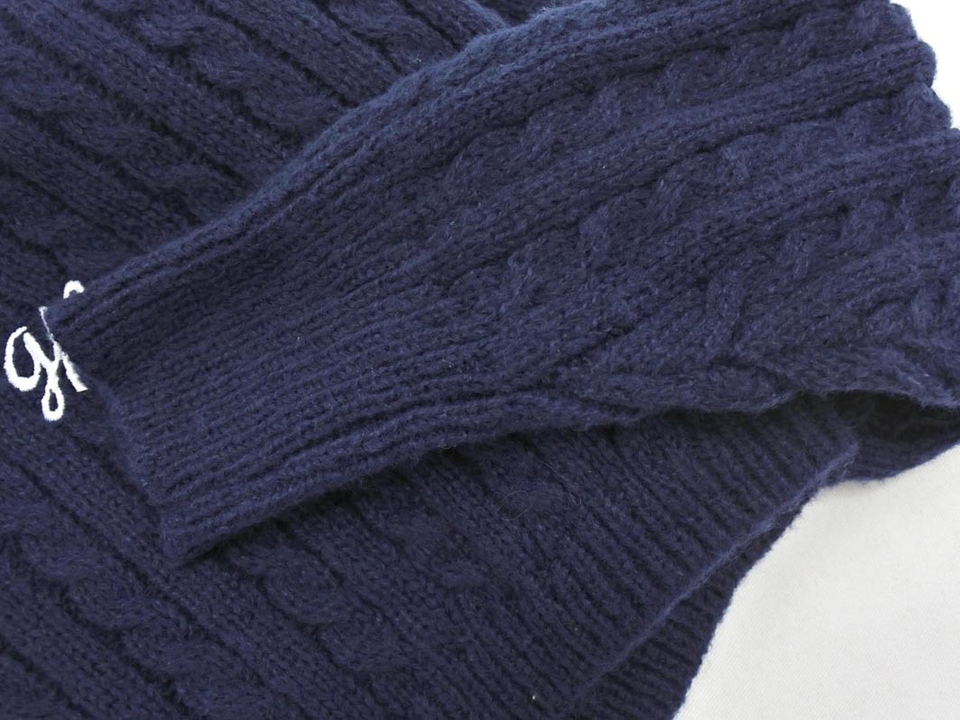 AS KNOW AS アズノゥアズ ショート丈 ニット セーター sizeF/紺 ◇■ ☆ fid0 レディース_画像2