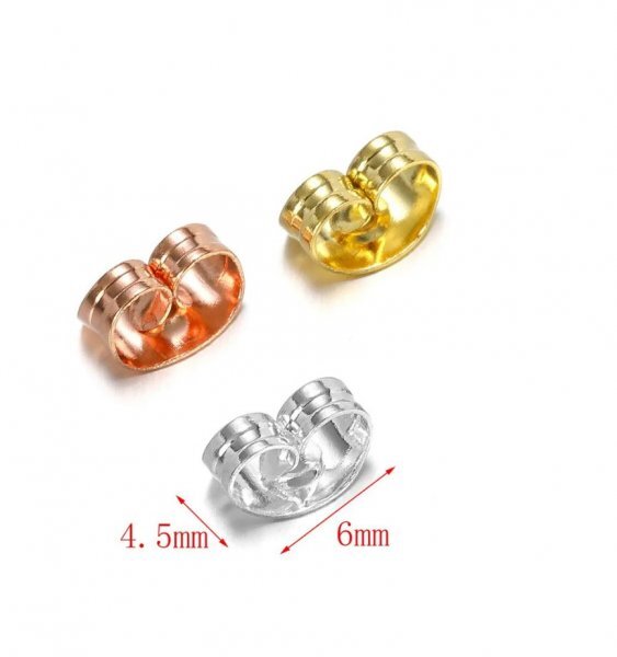 (Q15)送料無料・ピアス キャッチ・ゴールド　10個 ステンレス 金属アレルギー対応_画像2