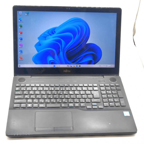 タッチパネル バッテリ◎ フルHD 15.6 富士通 ノートPC LIFEBOOK AH77/B1 Core i7-7700HQ windows11 16GB SSD256GB オフィス ブラック C081_画像1