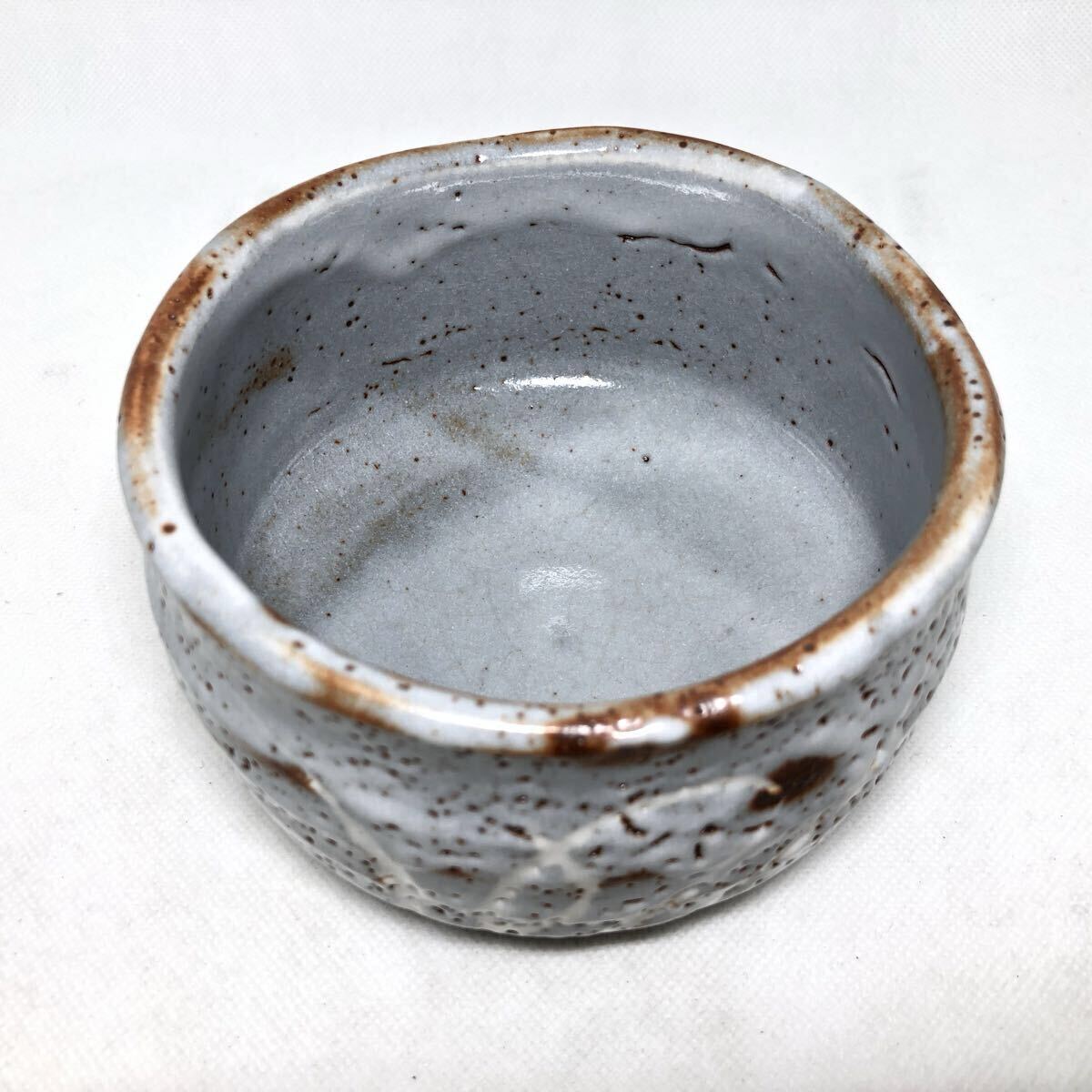 美濃焼 秀山窯 加藤秀三 共箱付 志野 茶道具 茶器 抹茶器 茶懐石 茶事 抹茶碗 陶器 作家物 陶印_画像5