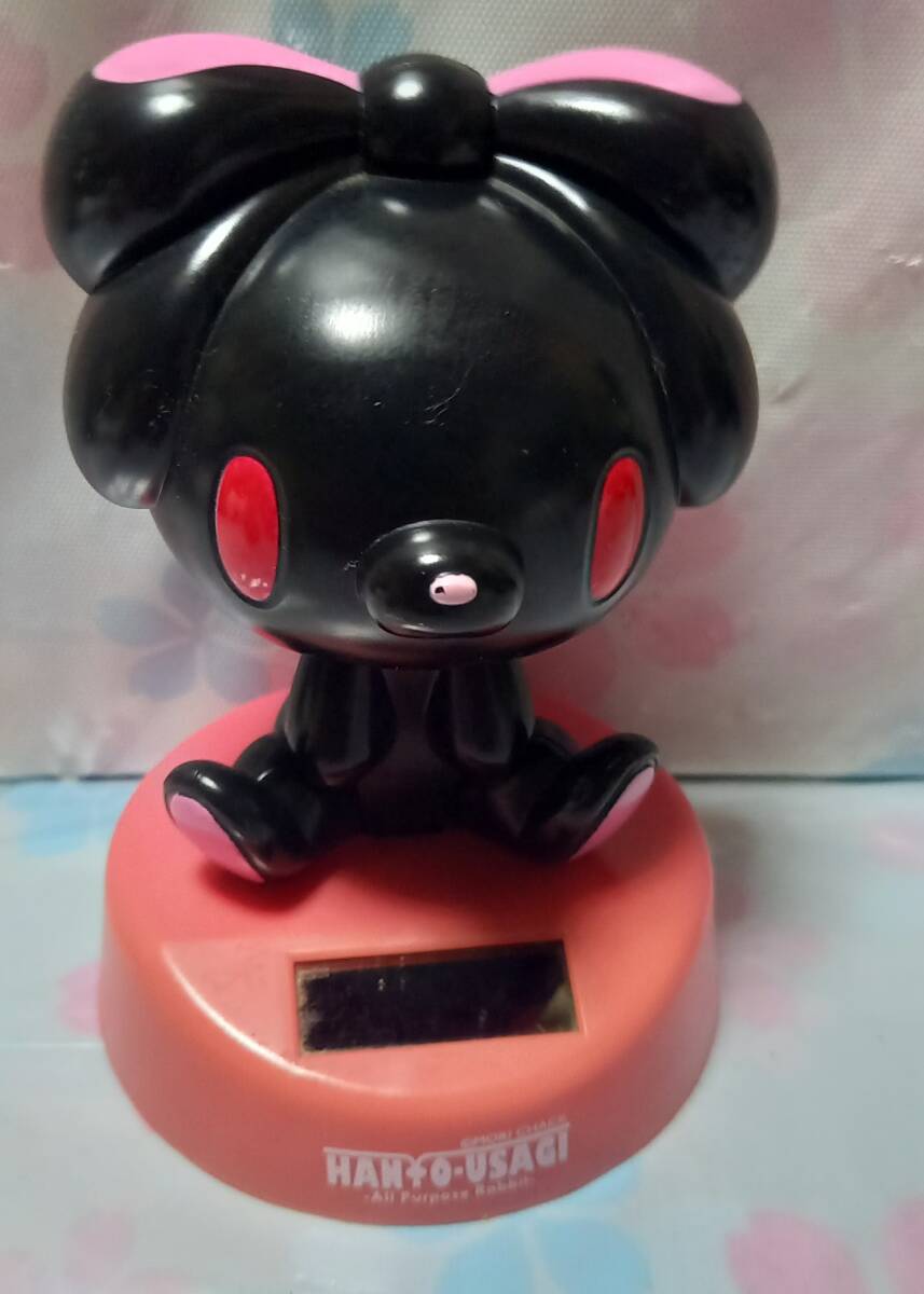 激レア 汎用うさぎ ソーラーフィギュア 白 黒 2個セット 中古品 日焼けなどあり_画像5