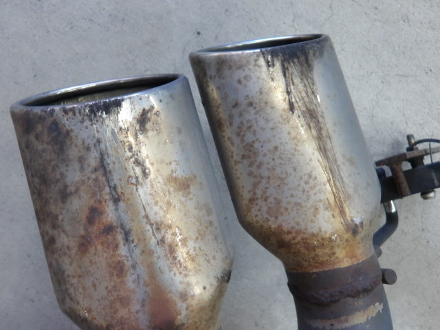 ジャンク 穴開き ANH20 ヴェルファイア 2.4Z マフラー ROJAM DTM JATA-20120051S 2WD 2AZ 左右デュアルだ円_画像9