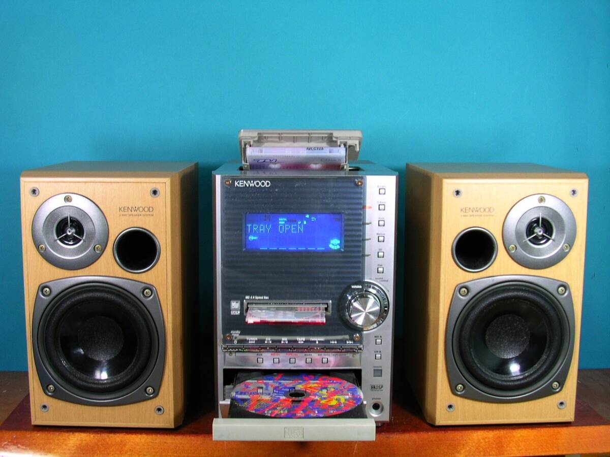 即決☆★KENWOOD高級サラウンドCD/MD・カセットコンポ　SL-3MD ★　点検整備済み　!!_画像1