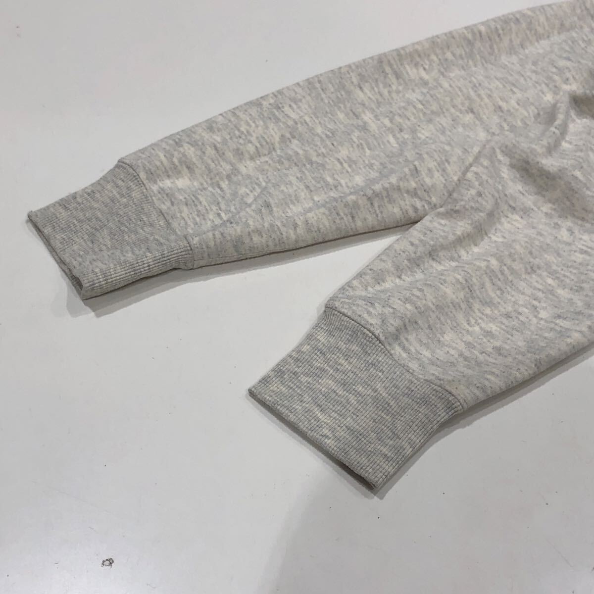 ts20250910【THE NORTH FACE】ザノースフェイス Square Logo FullZip スクエアロゴフルジップ パーカー L アイボリー 毛玉アリ NT62038_画像5