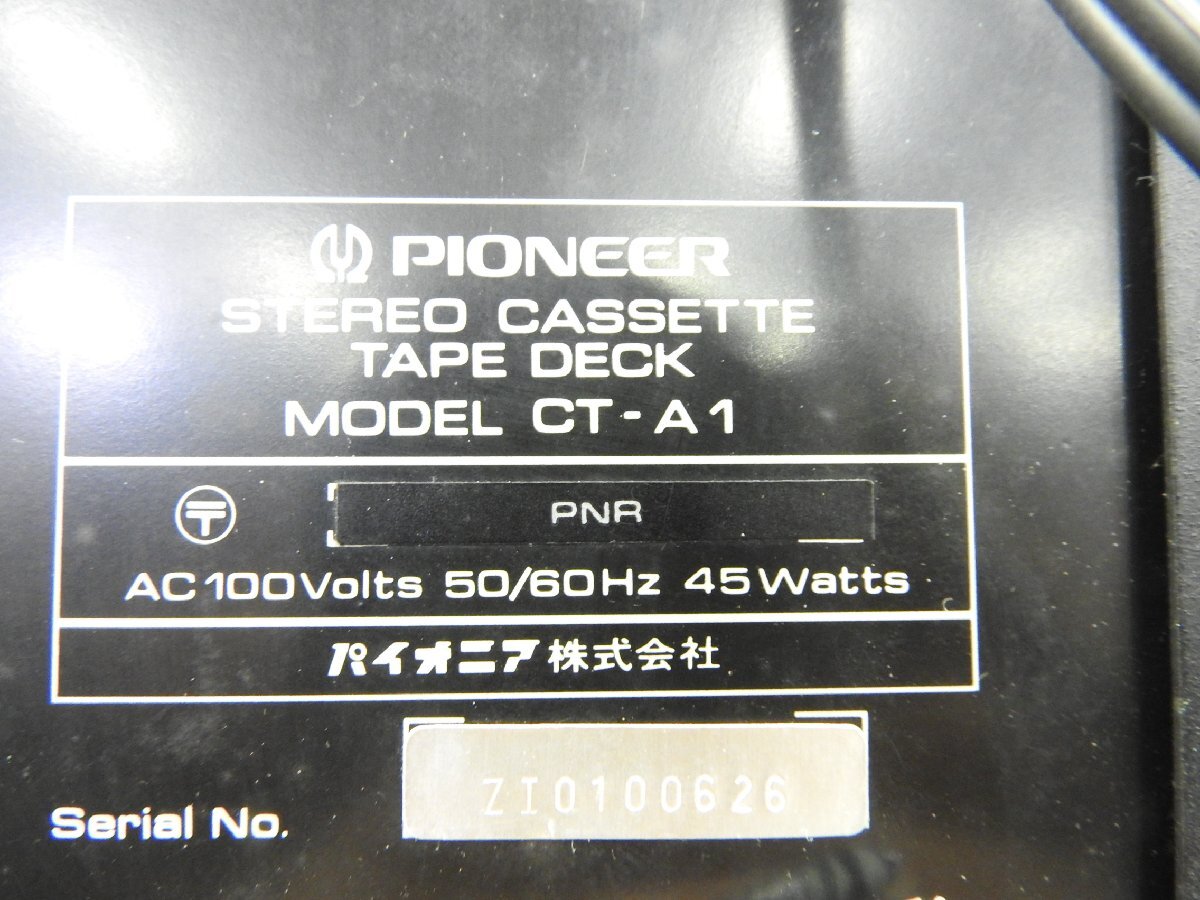 【J】 PIONEER CT-A1 カセットデッキ パイオニア 3123626