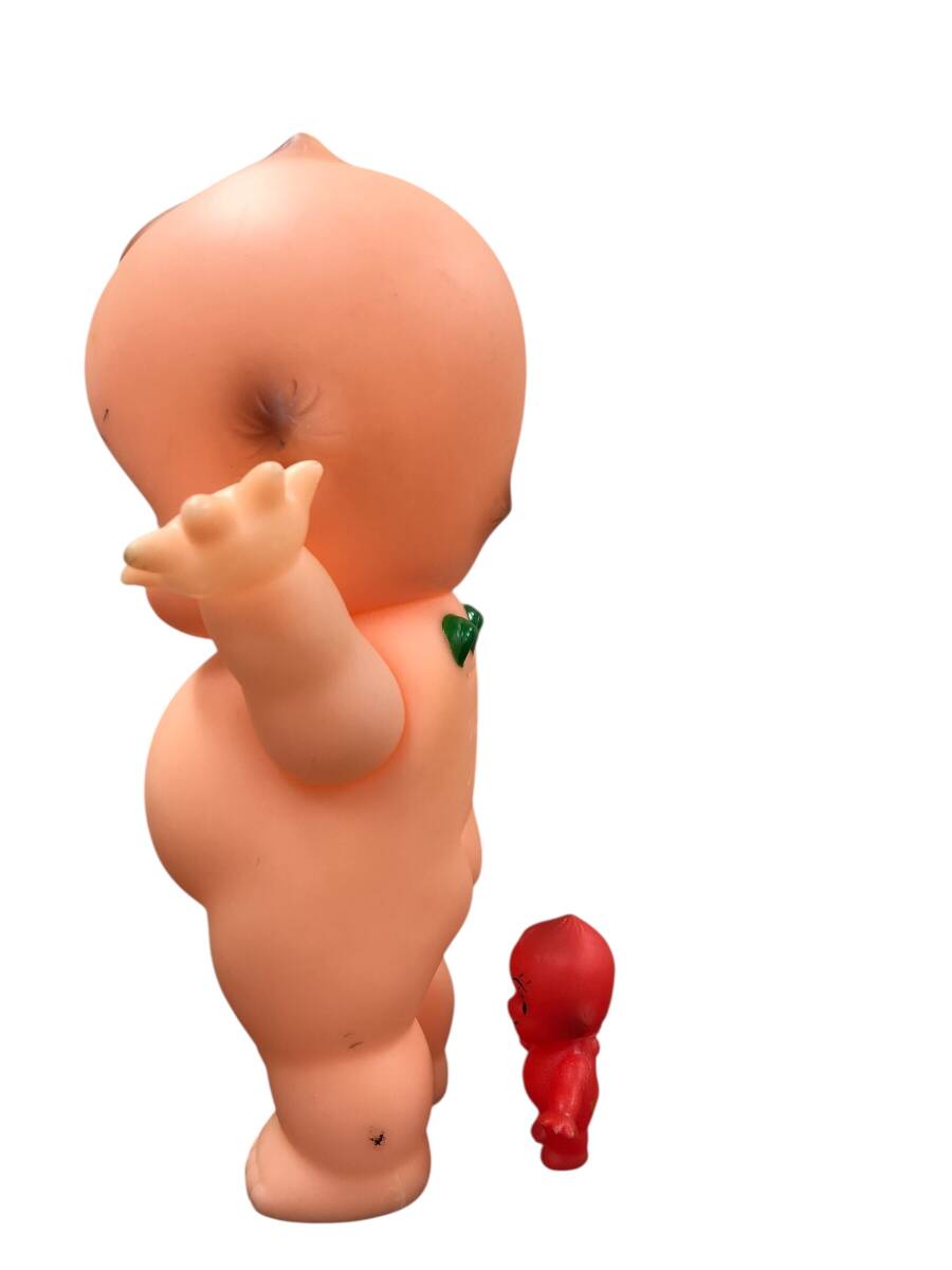 25R331 1 ワリコー リッキー キューピー 2體セット 貯金箱 ソフビ人形 昭和 レトロ 中古品 