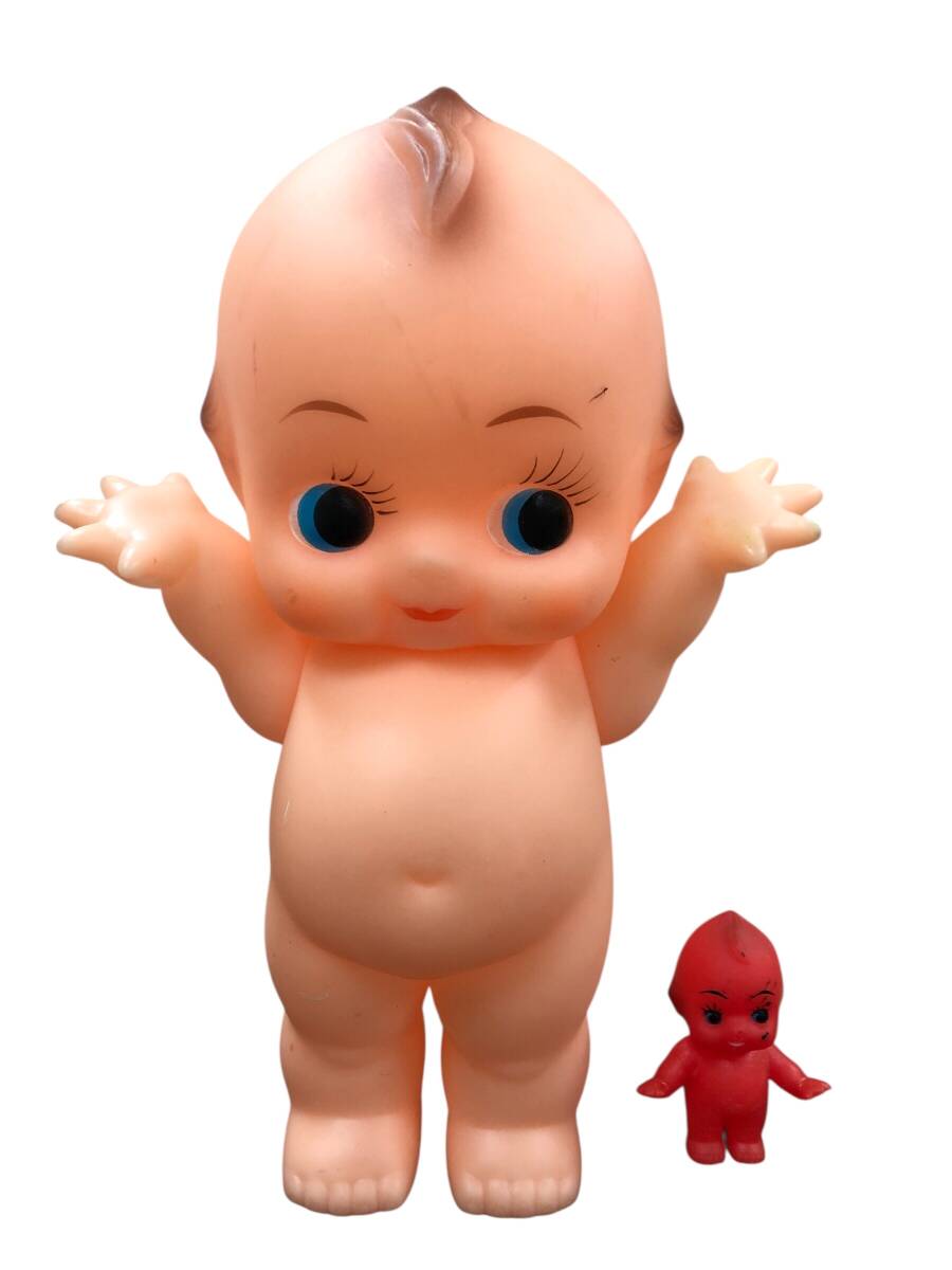 25R331 1 ワリコー リッキー キューピー 2體セット 貯金箱 ソフビ人形 昭和 レトロ 中古品 