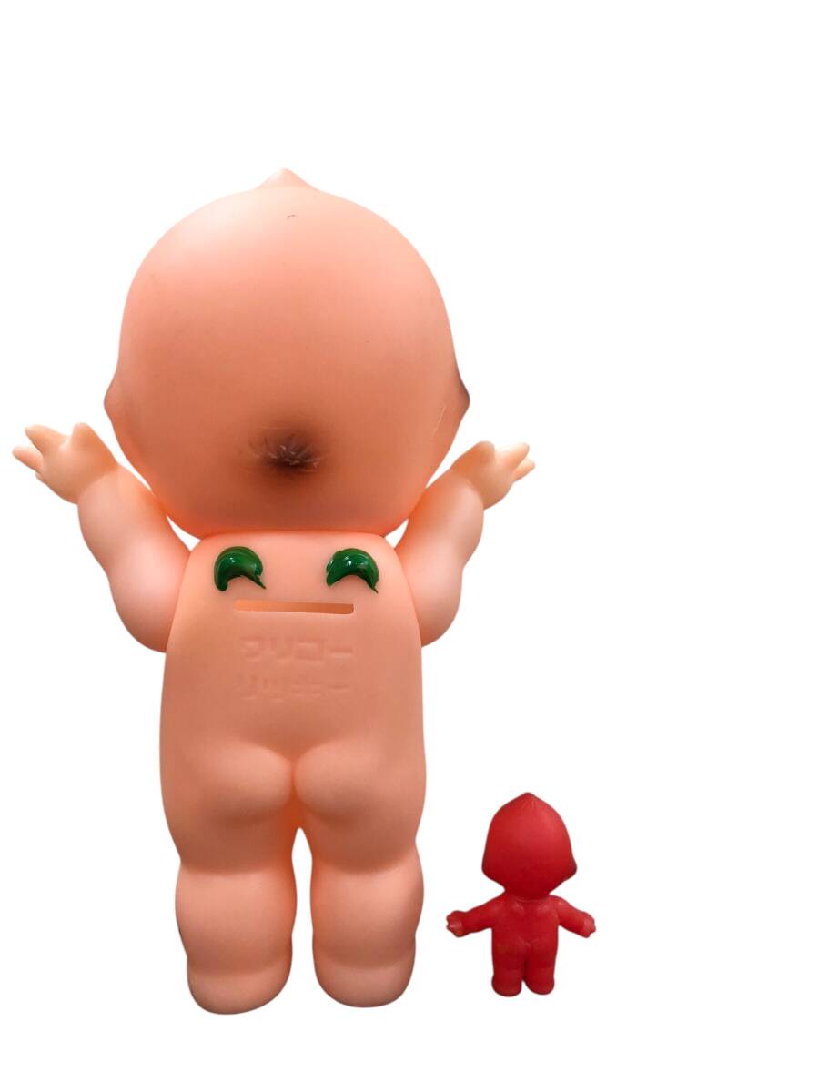 25R331 1 ワリコー リッキー キューピー 2體セット 貯金箱 ソフビ人形 昭和 レトロ 中古品 