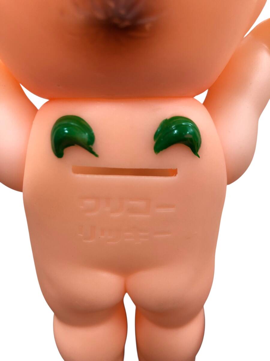 25R331 1 ワリコー リッキー キューピー 2體セット 貯金箱 ソフビ人形 昭和 レトロ 中古品 