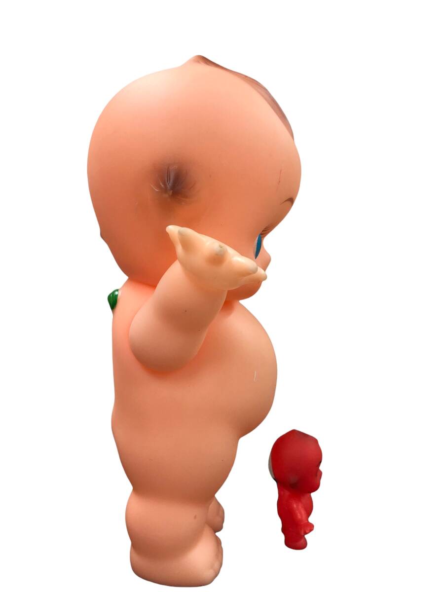 25R331 1 ワリコー リッキー キューピー 2體セット 貯金箱 ソフビ人形 昭和 レトロ 中古品 