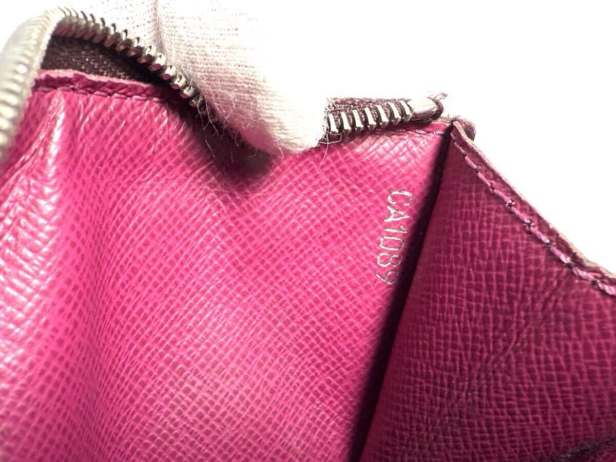 875 美品 LOUIS VUITTON ルイヴィトン M6660K エピ ポシェット クレ NM コインケース コインパース 小銭入れ カシス パープル系 _画像9