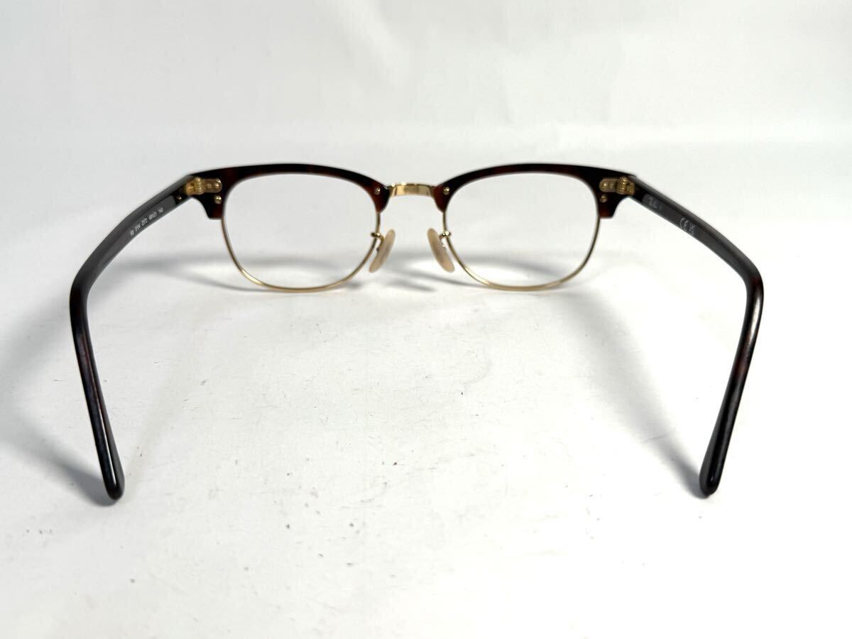 ケース付き 美品 Ray-Ban レイバン RB 5154 2372 49□21 140 サングラス アイウェア メガネ べっ甲柄 クラブマスター サーモント 度入り_画像4