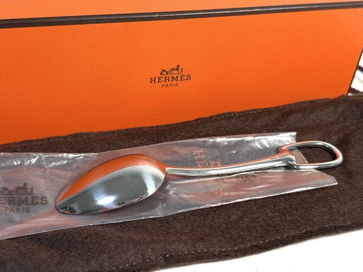 4 未使用に近い HERMES エルメス アトラージュ デザートスプーン カトラリー 食器 大きい テーブルウェア シルバー系_画像5