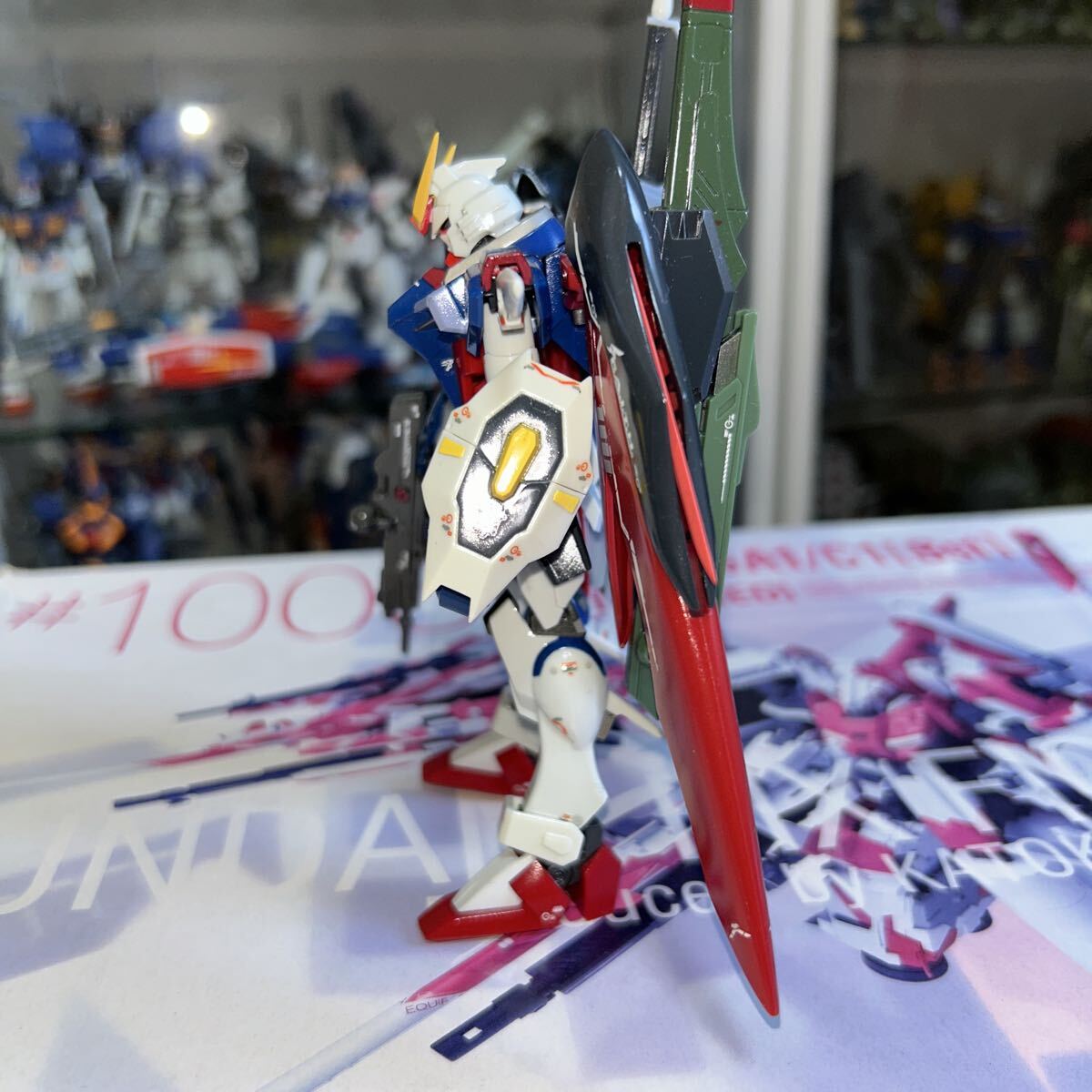 デカール貼り・クリア塗装済　ROBOT魂 デスティ二ーガンダム_画像2