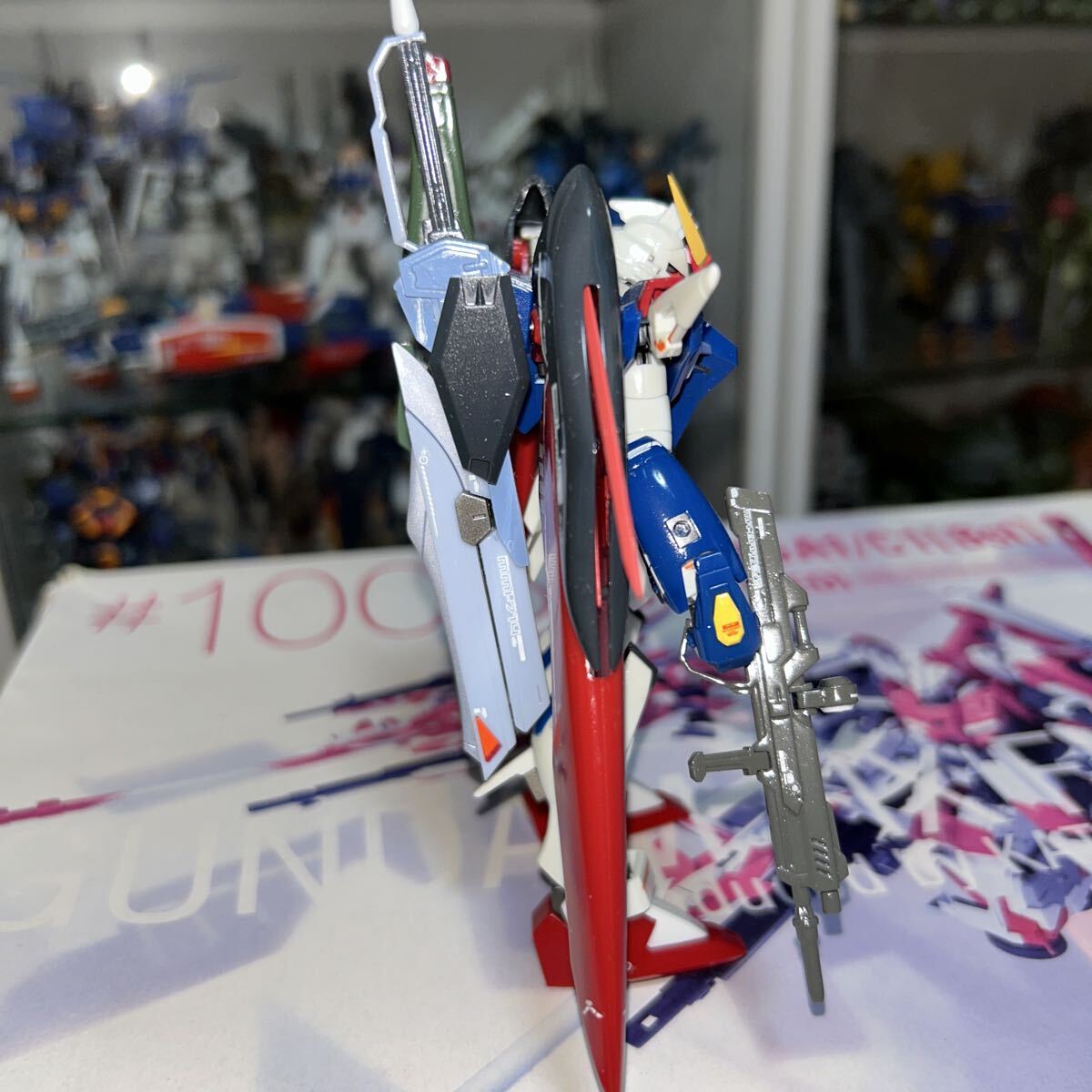 デカール貼り・クリア塗装済　ROBOT魂 デスティ二ーガンダム_画像4