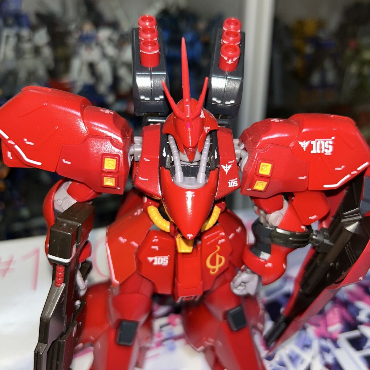 デカール貼り・クリア塗装済　ROBOT魂 サザビー_画像2