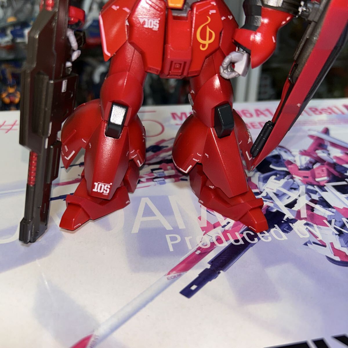 デカール貼り・クリア塗装済　ROBOT魂 サザビー_画像3