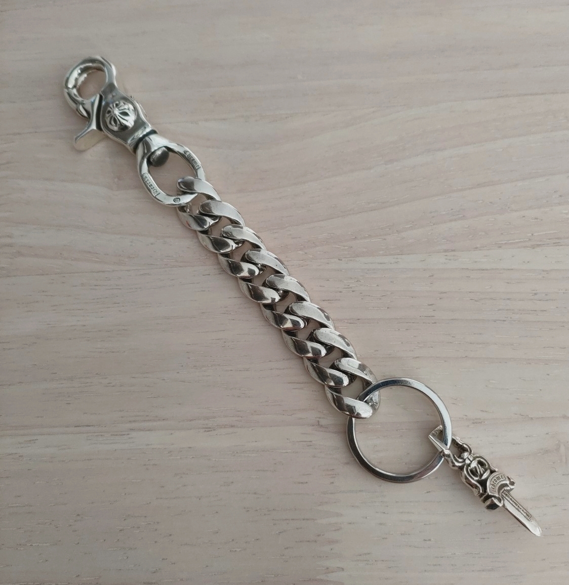 キーチェーン　クラシック　8LINK　クロムハーツタイプ　シルバー