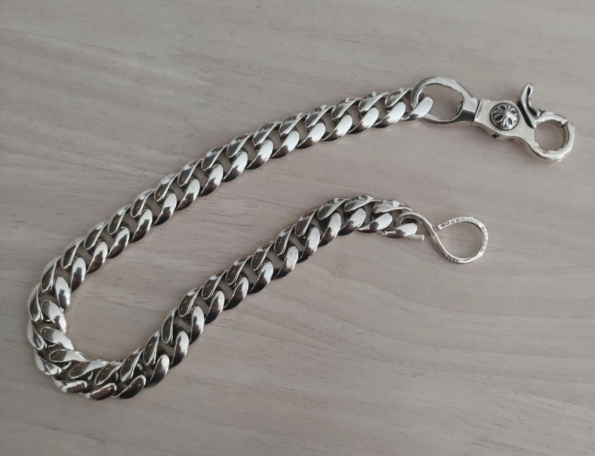 1クリップ　ウォレットチェーン　クラシック　33LINK　クロムハーツタイプ　シルバー　　　