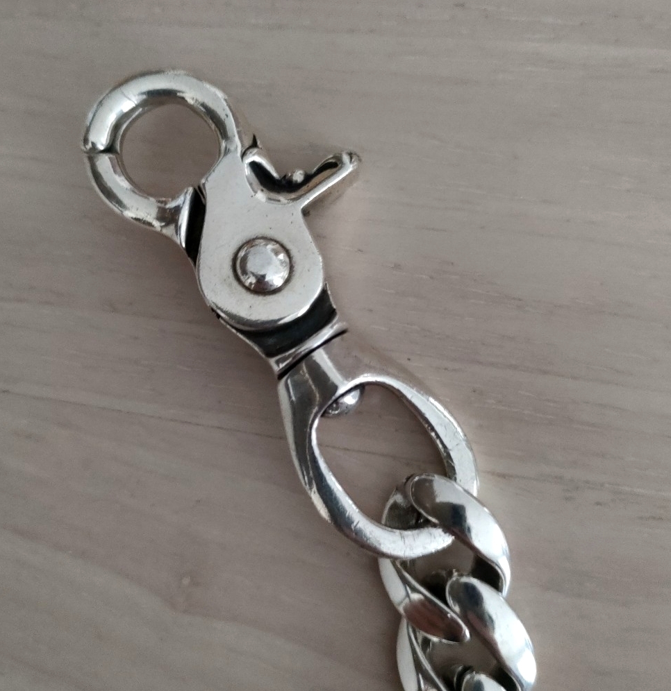 1クリップ　ウォレットチェーン　クラシック　33LINK　クロムハーツタイプ　シルバー　　　